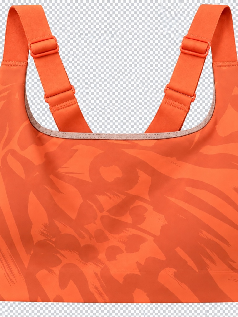 Lululemon Ultralu Square-Neck Workout Bra B/C MBCS Orange Size 8 NWT